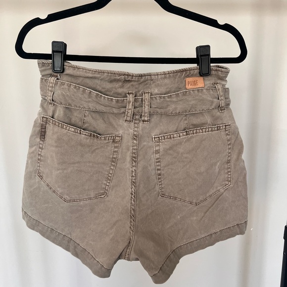 Paige Denim Paper Bag Khaki Shorts - Picture 4 of 4